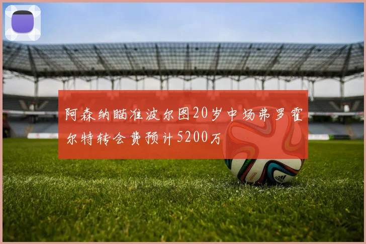 阿森纳瞄准波尔图20岁中场弗罗霍尔特转会费预计5200万
